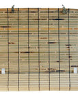 Natural Bamboo Slat Tortoise Shell Cordless Roll Up Window Blind
