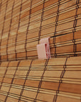 Brown Carbonized Bamboo Slat Cordless Roll Up Blind