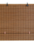 Brown Carbonized Bamboo Slat Cordless Roll Up Blind