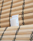 Brown Carbonized Bamboo Slat Cordless Roll Up Blind