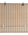 Brown Carbonized Bamboo Slat Cordless Roll Up Blind