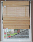 Natural Bamboo Slat Roman Shade with Valance