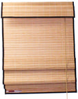 Natural Bamboo Slat Roman Shade with Valance