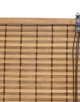 Brown Carbonized Bamboo Slat Roll Up Blind