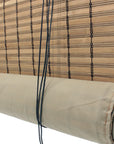 Seta Direct, Brown Bamboo Slat Roll Up Blind with Privacy Backer Liner
