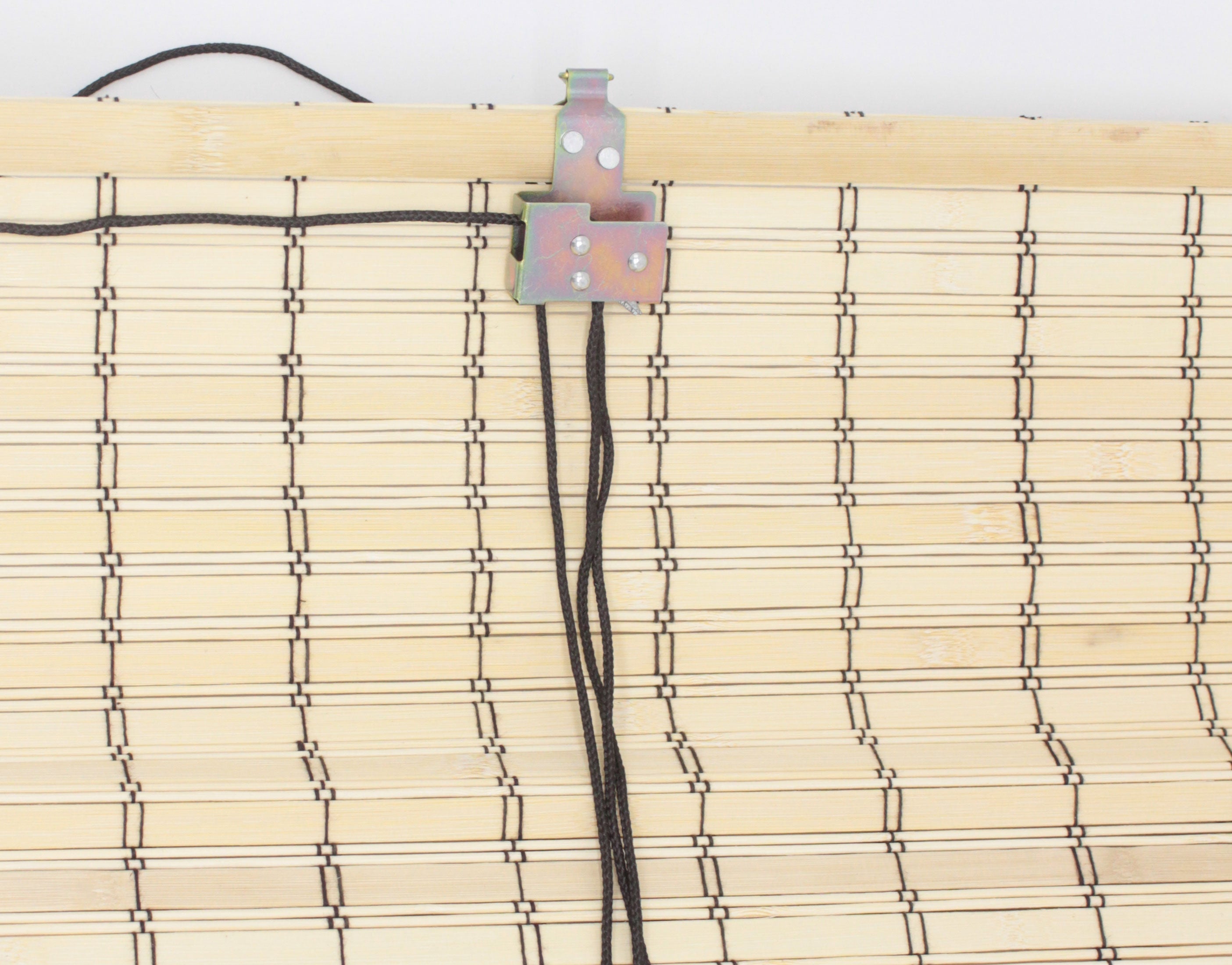 Brown Carbonized Bamboo Slat Roll Up Blind