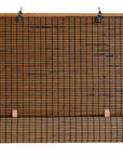 Espresso Brown Bamboo Slat Cordless Roll Up Window Blind