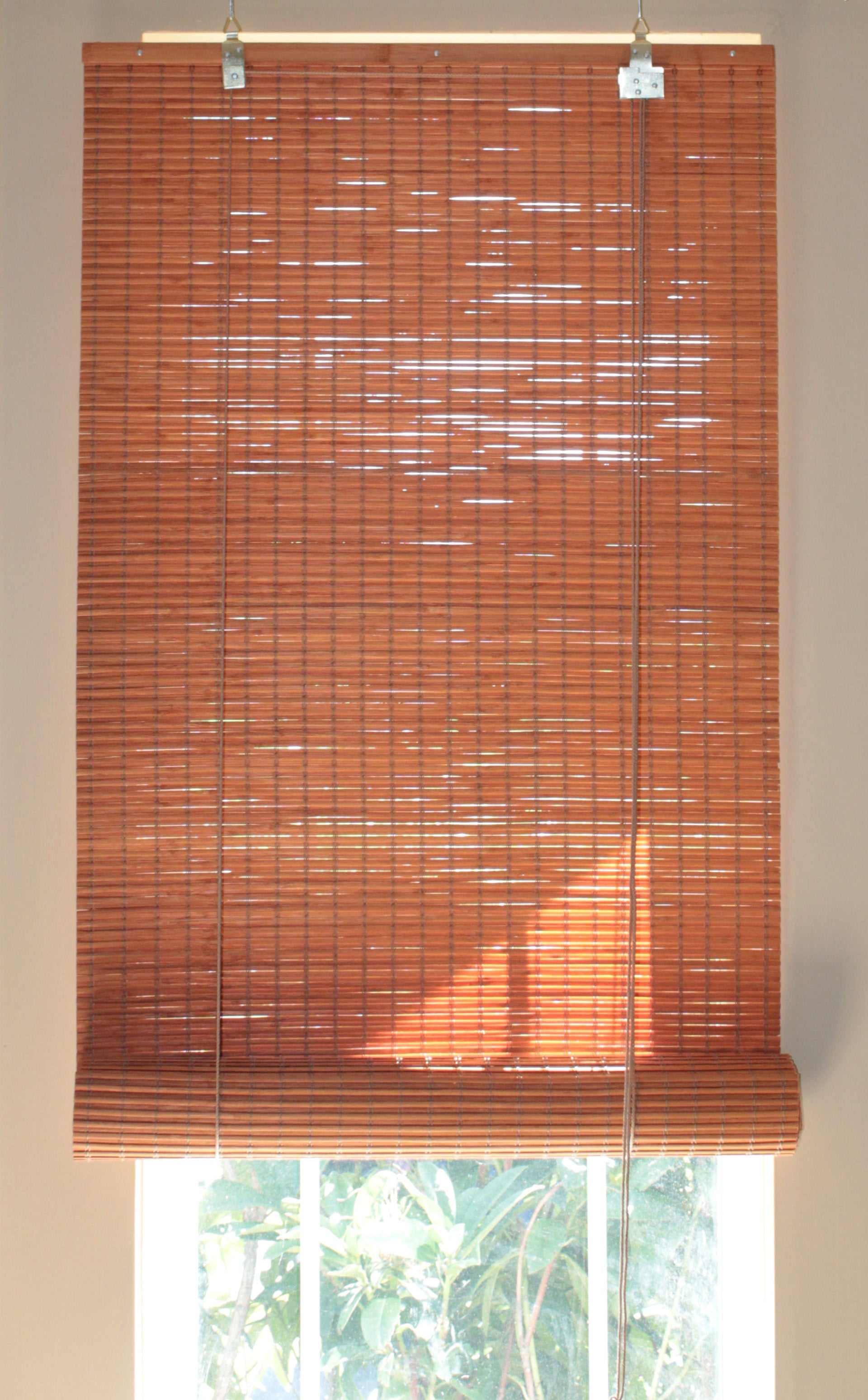 Bamboo Flat-weave Sun-filtering Roll Up Blind