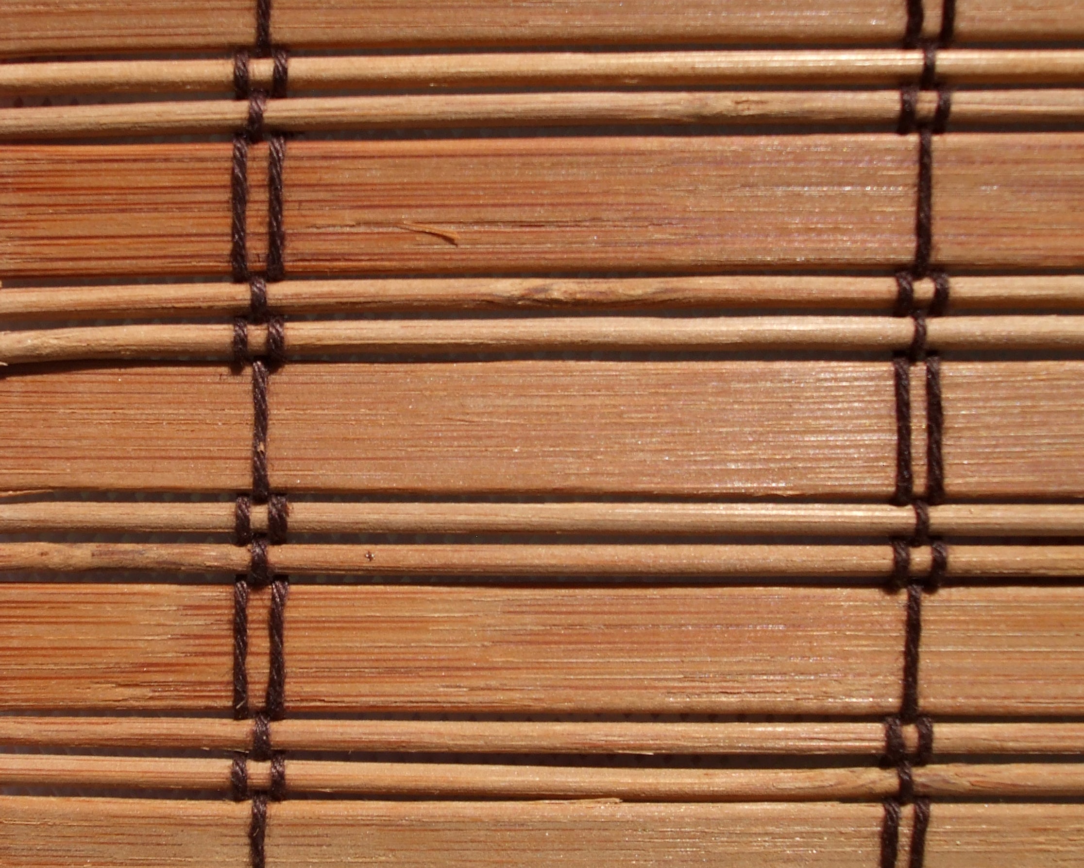 Brown Carbonized Bamboo Slat Roll Up Blind