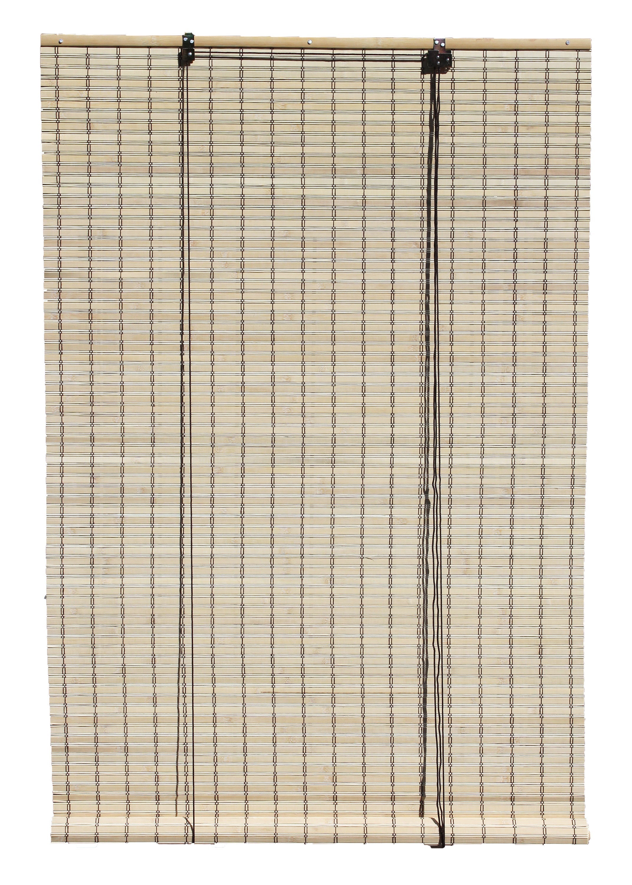 Brown Carbonized Bamboo Slat Roll Up Blind