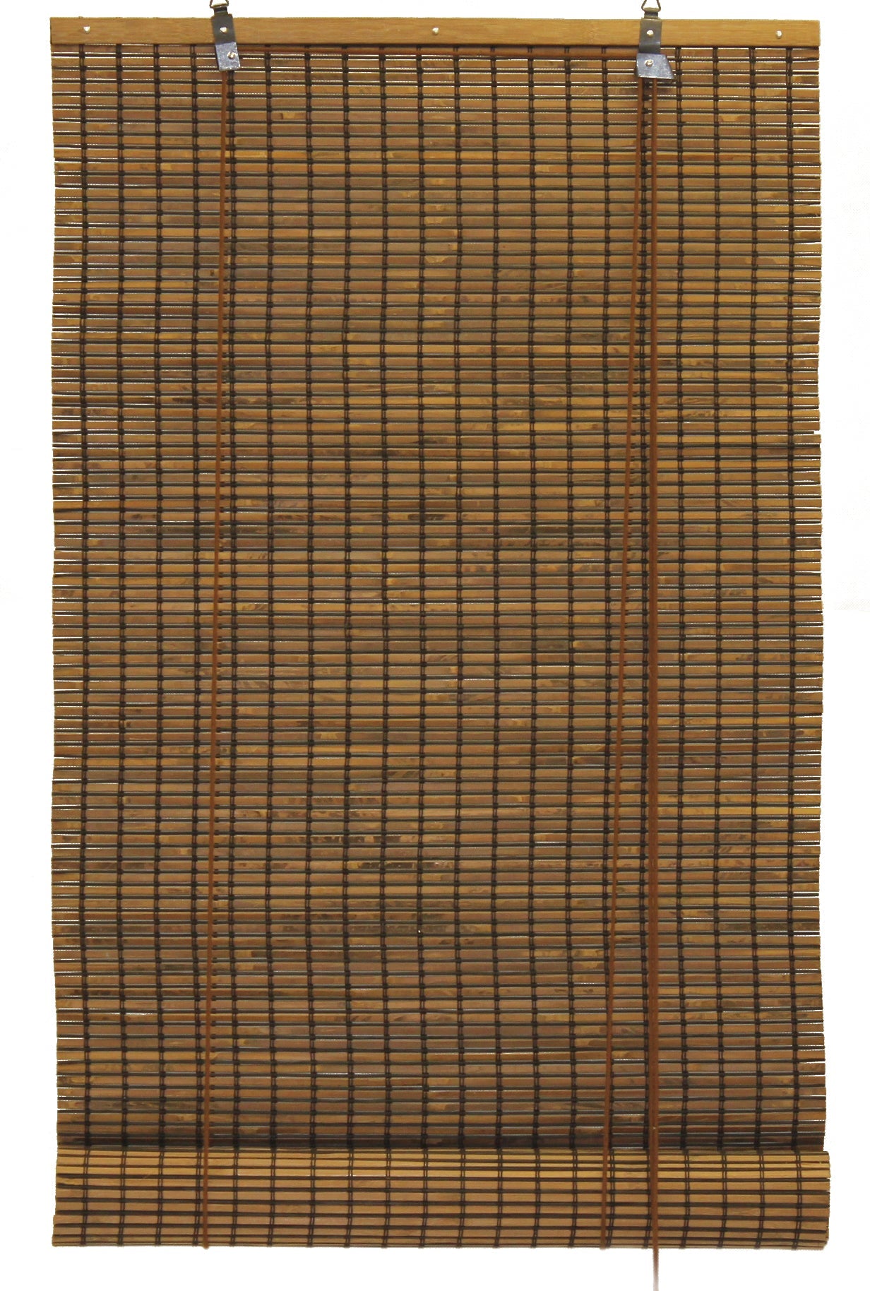 Espresso Brown Bamboo Slat Roll Up Window Blind