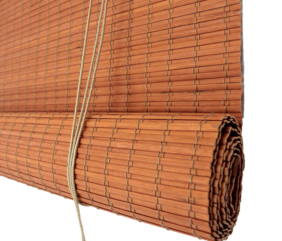 Bamboo Flat-weave Sun-filtering Roll Up Blind