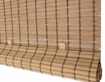 Seta Direct, Brown Cordless Bamboo Slat Roll Up Blind