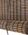 Seta Direct, Bamboo Slat Roll Up Corded Window Blind Espresso Brown