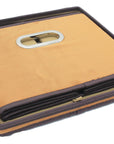 Brown Velvet Fabric Foldable File Cabinet Storage Box Shelf Organizer Hanging File Folder with Lid [2 Pack, Letter Size]