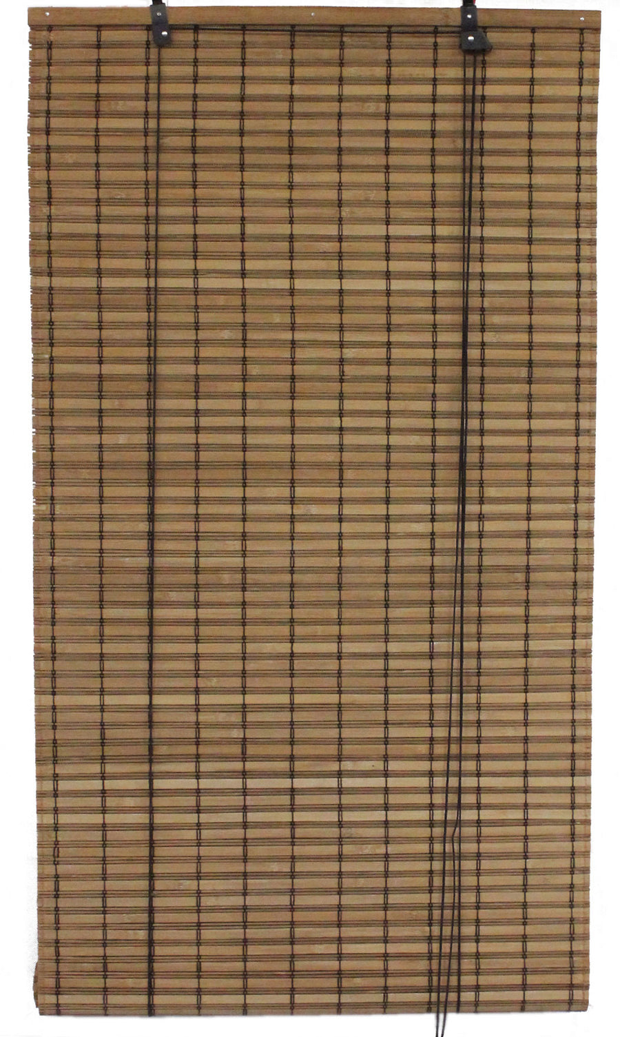 Brown Carbonized Bamboo Slat Roll Up Blind