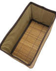 Brown Natural Bamboo Foldable Storage Box with Lid