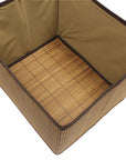 Brown Natural Bamboo Foldable Storage Box with Lid