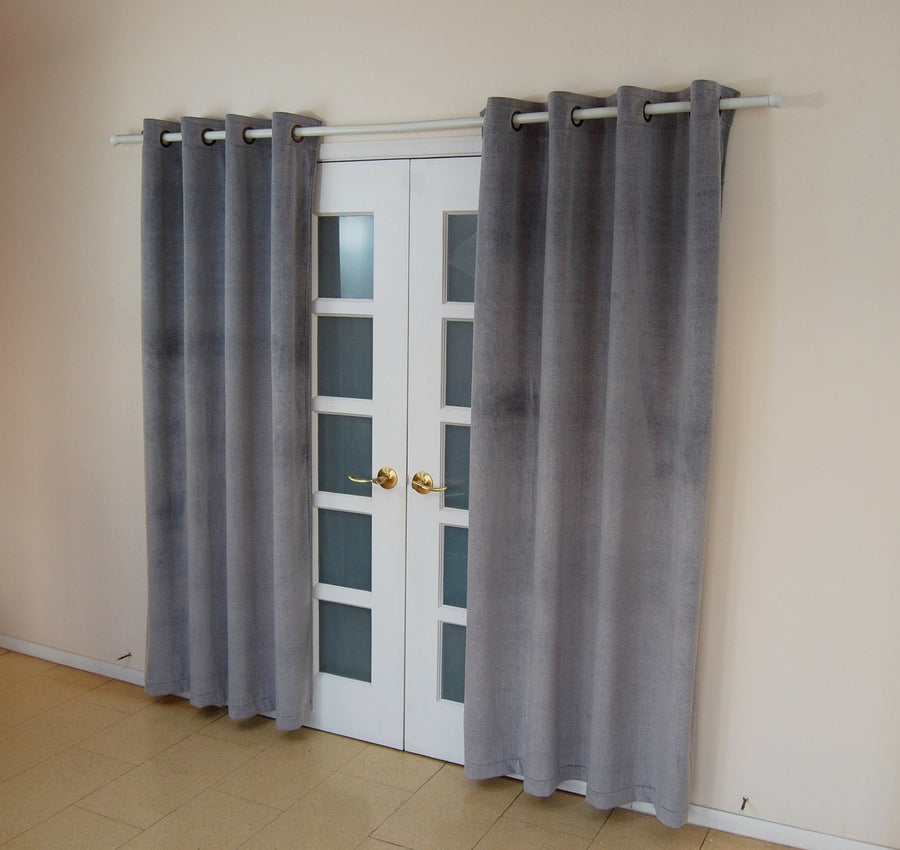 Room Darkening Velvet Curtain with Grommet [2 Panel Set]