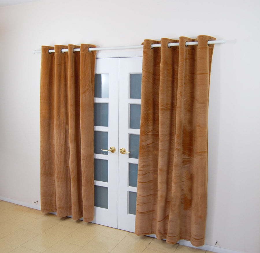 Room Darkening Velvet Curtain with Grommet [2 Panel Set]