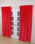 Room Darkening Velvet Curtain with Back Tab [2 Panel Set]