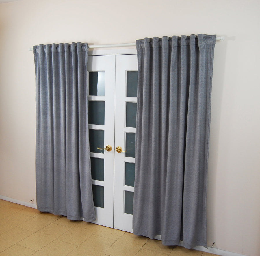 Room Darkening Velvet Curtain with Back Tab [2 Panel Set]