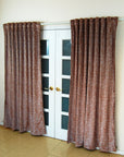 Room Darkening Velvet Curtain with Back Tab [2 Panel Set]