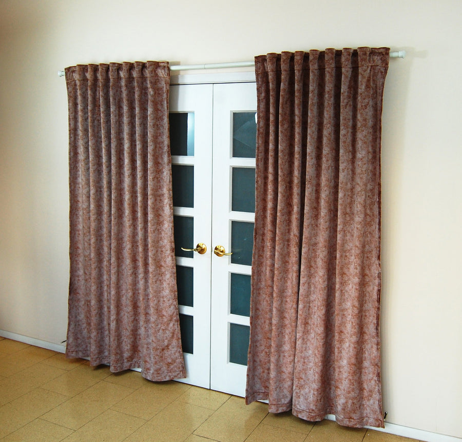 Room Darkening Velvet Curtain with Back Tab [2 Panel Set]